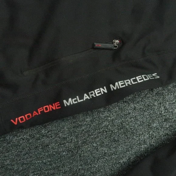 Vodafone McLaren Mercedes Jacket Mens Extra Large Black Full Zip‎ Pockets Lined